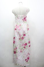 画像2: JESUS DIAMANTE / ぼかし薔薇キャミワンピース  白Ｘピンク I-26-03-12-054-JE-OP-SA-ZI (2)