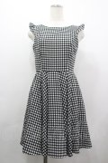 EDIT COLOGNE(お買取対象外) / ギンガムワンピース  黒×白 I-26-03-12-055-LO-BL-TE-ZI