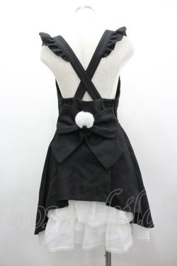 画像2: Secret Honey / サイド編み下げジャンパースカート  黒 I-26-03-12-056-CA-OP-SA-ZI