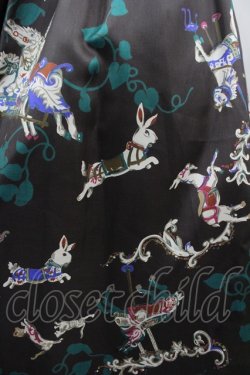 画像3: Lois CRAYON / メリーゴウランドプリントノースリーブワンピース  黒 I-26-03-12-057-LO-OP-SA-ZI