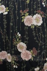 画像3: KANEKO ISAO / 花&蔓柄ちりめん長袖ワンピース  ブラック I-26-03-12-058-EL-OP-SA-ZI (3)