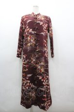 画像1: KANEKO ISAO / ちりめんチャイナワンピース  パープル I-26-03-12-059-EL-OP-SA-ZI (1)