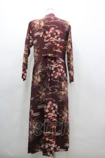 画像2: KANEKO ISAO / ちりめんチャイナワンピース  パープル I-26-03-12-059-EL-OP-SA-ZI (2)