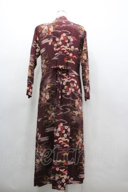 画像2: KANEKO ISAO / ちりめんチャイナワンピース  パープル I-26-03-12-059-EL-OP-SA-ZI