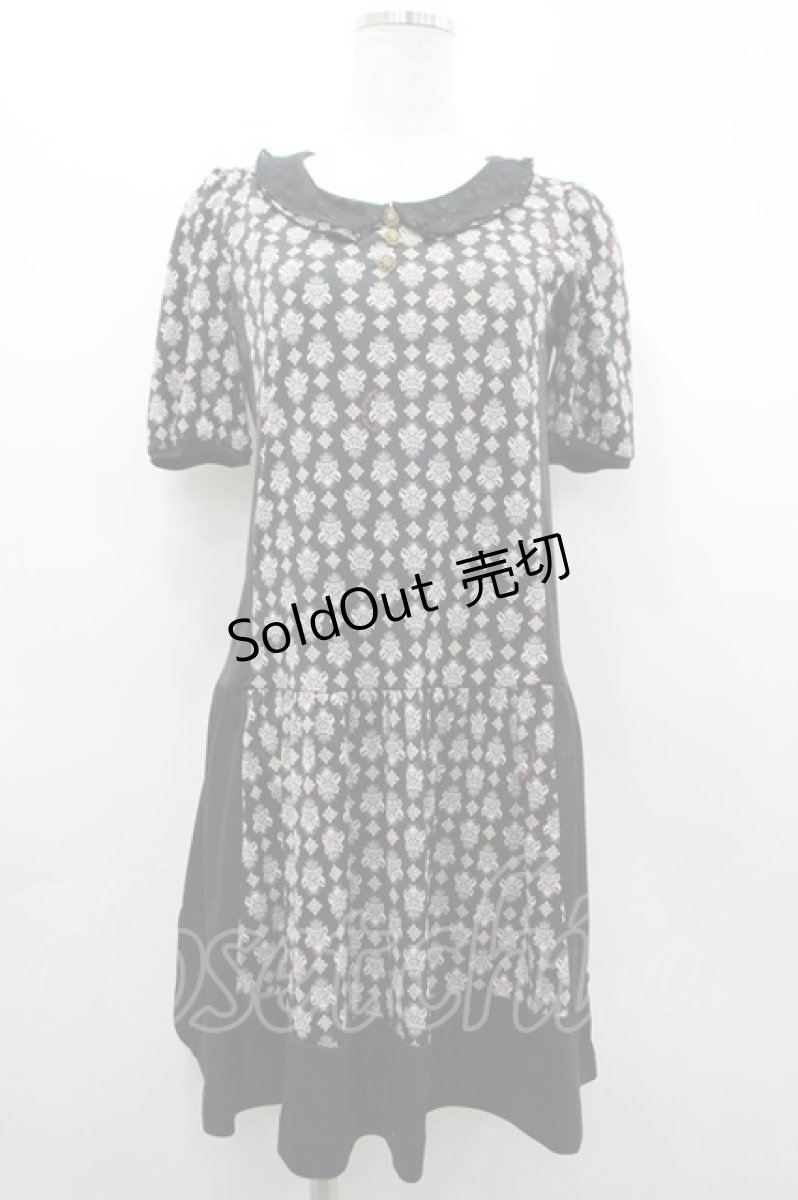 画像1: DOLLY GIRL / 切替ワンピース  黒 I-26-03-12-060-LO-OP-TE-ZI (1)