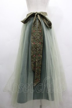 画像2: shimamura × chiharu / アナと雪の女王スカート L グリーン I-26-03-12-067-LO-SK-SA-ZI