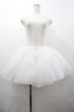 画像1: Chalmiere / ミニ丈オーガンジーパニエ  白 I-26-03-12-069-0-SK-SA-ZI (1)