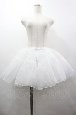 画像1: Chalmiere / ミニ丈オーガンジーパニエ  白 I-26-03-12-069-0-SK-SA-ZI