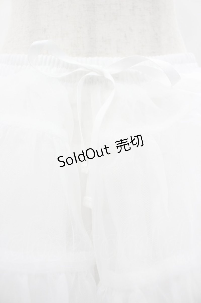 画像3: Chalmiere / ミニ丈オーガンジーパニエ  白 I-26-03-12-069-0-SK-SA-ZI (3)