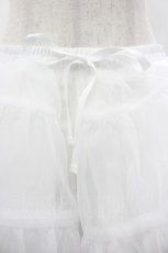 画像3: Chalmiere / ミニ丈オーガンジーパニエ  白 I-26-03-12-069-0-SK-SA-ZI (3)