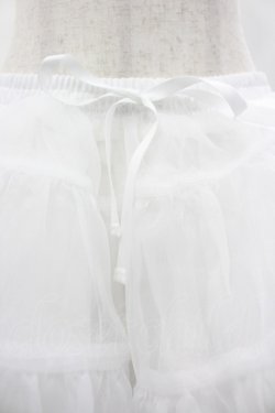 画像3: Chalmiere / ミニ丈オーガンジーパニエ  白 I-26-03-12-069-0-SK-SA-ZI