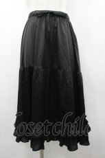 画像1: axes femme kawaii / ミディフリルペチスカート  黒 I-26-03-12-070-AX-SK-SA-ZI (1)