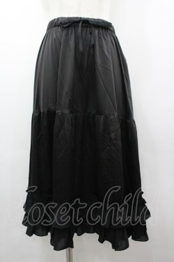 画像1: axes femme kawaii / ミディフリルペチスカート  黒 I-26-03-12-070-AX-SK-SA-ZI