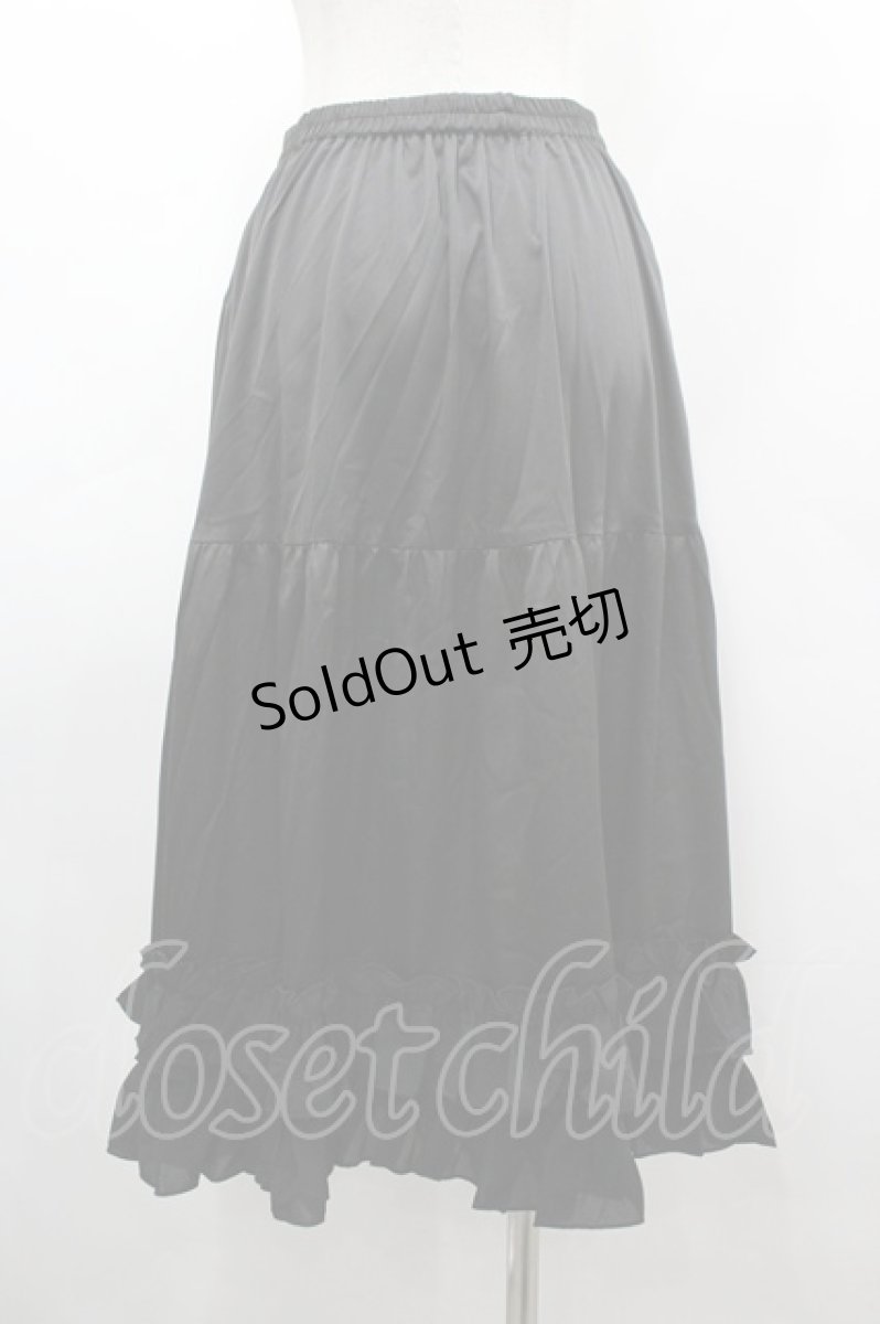 画像2: axes femme kawaii / ミディフリルペチスカート  黒 I-26-03-12-070-AX-SK-SA-ZI (2)