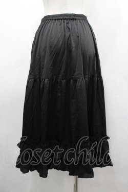 画像2: axes femme kawaii / ミディフリルペチスカート  黒 I-26-03-12-070-AX-SK-SA-ZI