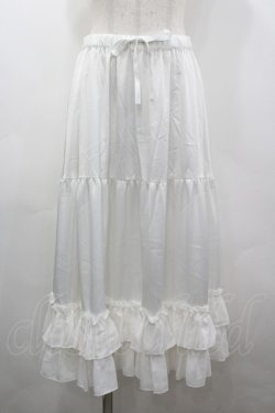 画像1: axes femme kawaii / ミディフリルペチスカート  白 I-26-03-12-071-AX-SK-SA-ZI