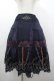 画像1: Ozz oneste / 蝶刺繍&裾レース2wayスカート  ネイビー I-26-03-12-072-OO-SK-SA-ZI (1)