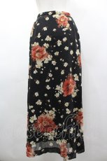 画像2: INGEBORG / フラワーシフォンスカート  ブラック I-26-03-12-074-LO-SK-SA-ZI (2)