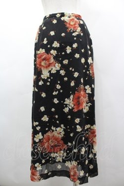 画像2: INGEBORG / フラワーシフォンスカート  ブラック I-26-03-12-074-LO-SK-SA-ZI