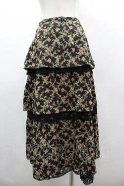 画像2: WONDERFUL WORLD / 花格子ptスカート  ブラック I-26-03-12-075-LO-SK-SA-ZI