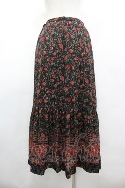 画像2: INGEBORG / ツタ花ptスカート M ブラック I-26-03-12-076-LO-SK-SA-ZI