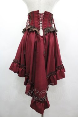 画像2: Ozz oneste / 薔薇刺繍ダブルZIPコルセット  ボルドー I-26-03-12-078-OO-ZA-SA-ZI