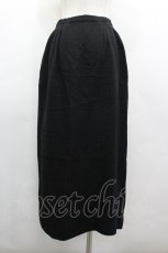 画像2: INGEBORG / パールボタン&2つリボンスカート M ブラック I-26-03-12-079-LO-SK-SA-ZI (2)