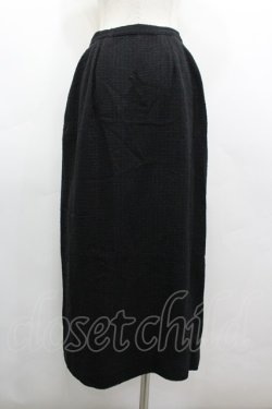 画像2: INGEBORG / パールボタン&2つリボンスカート M ブラック I-26-03-12-079-LO-SK-SA-ZI