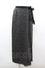 画像1: INGEBORG / ランダム水玉巻きスカート M ブラック I-26-03-12-080-LO-SK-SA-ZI (1)