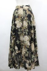 画像2: KANEKO ISAO / 芍薬柄スカート  ブラック I-26-03-12-083-EL-SK-SA-ZI (2)