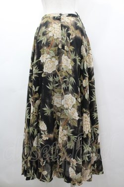 画像2: KANEKO ISAO / 芍薬柄スカート  ブラック I-26-03-12-083-EL-SK-SA-ZI