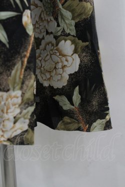 画像3: KANEKO ISAO / 芍薬柄スカート  ブラック I-26-03-12-083-EL-SK-SA-ZI