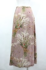 画像2: KANEKO ISAO / すすきブーケ柄スカート  ピンク I-26-03-12-084-EL-SK-SA-ZI (2)