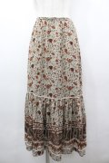 INGEBORG / ツタ花ptスカート M グリーン I-26-03-12-086-LO-SK-SA-ZI