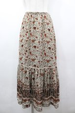 画像1: INGEBORG / ツタ花ptスカート M グリーン I-26-03-12-086-LO-SK-SA-ZI (1)