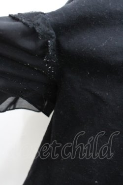 画像3: Maison de minette / frill sleeve cutsew（フリルスリーブカットソー）  黒 I-26-03-12-008-LO-TO-SA-ZI