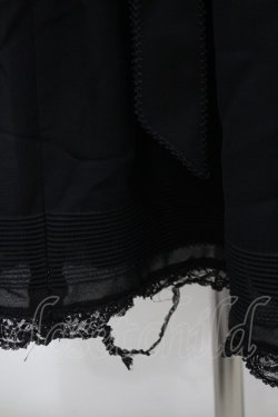 画像4: KANEKO ISAO / ピンタック&レース段スカート  ブラック I-26-03-12-088-EL-SK-SA-ZI