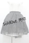 未知星辰的来信 / 蜘蛛の巣プリント2段フリルスカート  黒 I-26-03-12-090-LO-SK-SA-ZI