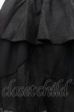 画像3: 未知星辰的来信 / 蜘蛛の巣プリント2段フリルスカート  黒 I-26-03-12-090-LO-SK-SA-ZI (3)