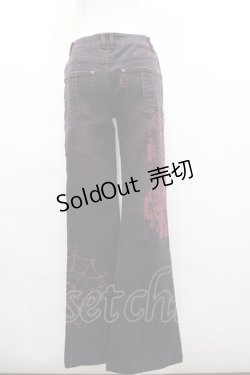 画像2: Ozz On hikozoh / レースアップ&プリントデニムパンツ  パープル I-26-03-12-092-OO-PA-SA-ZI