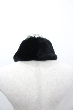 画像2: m petit by misako / リボンファーティペット  黒 I-26-03-12-094-LO-ZA-SA-ZI