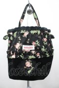 MOMOKO HOUSE / 薔薇切替ハンドバッグ  黒Ｘピンク I-26-03-12-098-LO-BG-SA-ZI