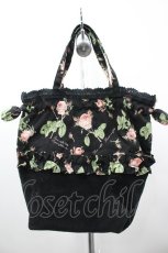 画像2: MOMOKO HOUSE / 薔薇切替ハンドバッグ  黒Ｘピンク I-26-03-12-098-LO-BG-SA-ZTK051 (2)