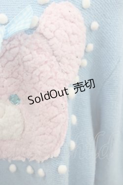 画像3: Nile Perch / リボンくまニットトップス  青ＸピンクＸ白 I-26-03-12-009-LO-TO-SA-ZI