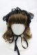 画像2: ATELIER PIERROT / レースリボンヘッドドレス  黒 I-26-03-12-104-EL-AC-SA-ZI (2)