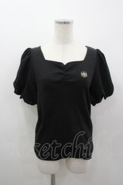 画像1: shimamura × chiharu / アナと雪の女王半袖カットソー  黒 I-26-03-12-010-LO-TO-SA-ZI