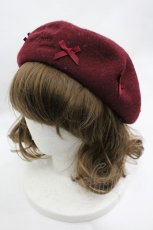 画像3: m petit by misako / サンリオキャラクターズコラボ ハローキティ バスクリボンベレー  ボルドー I-26-03-12-107-LO-AC-HR-ZTK033 (3)