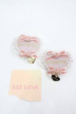 画像1: LIZ LISA / メッセージハート2コセットクリップ  ピンク I-26-03-12-110-LO-AC-SA-ZI