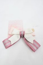画像1: Shirley Temple / リボンクリップ  白Ｘピンク I-26-03-12-112-ET-AC-SA-ZI (1)