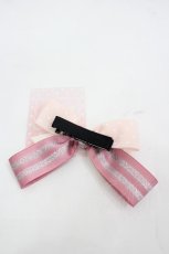 画像2: Shirley Temple / リボンクリップ  白Ｘピンク I-26-03-12-112-ET-AC-SA-ZI (2)